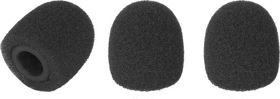 Comica Anti-slip Windscreen for Lavalier Microphones - 3-Pack - Black