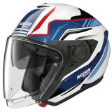 Nolan N40-6 Piega 344, casque ouvert, couleur: Blanc/Bleu/Rouge, taille: M