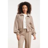 Smashed Lemon bomberjas met wol - beige