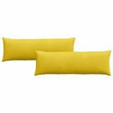 vidaXL Zitkussens 2 stuks Geel 120 x 40 cm Corduroy stof