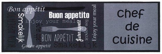 MD-Entree Cook&Wash Keukenloper - Grijs - 50x150cm