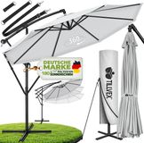 tillvex Parasol Ø 350 cm met zwengel + hoes + windbescherming