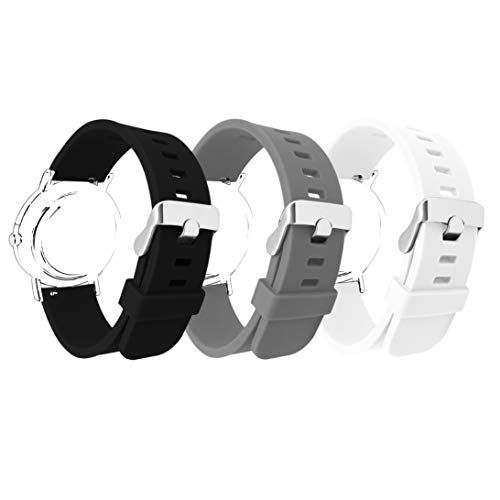 ADALLOR Siliconen Horlogebandje - 22mm 20mm 18mm - Zwart Blauw Grijs Wit Rood Oranje Groen