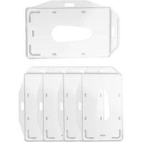 Transparante, stevige plastic kaarthouder [verpakking van 5] voor creditcard/ID-kaart/klantenkaart/buskaart/kantinekaart/kantoorbadge