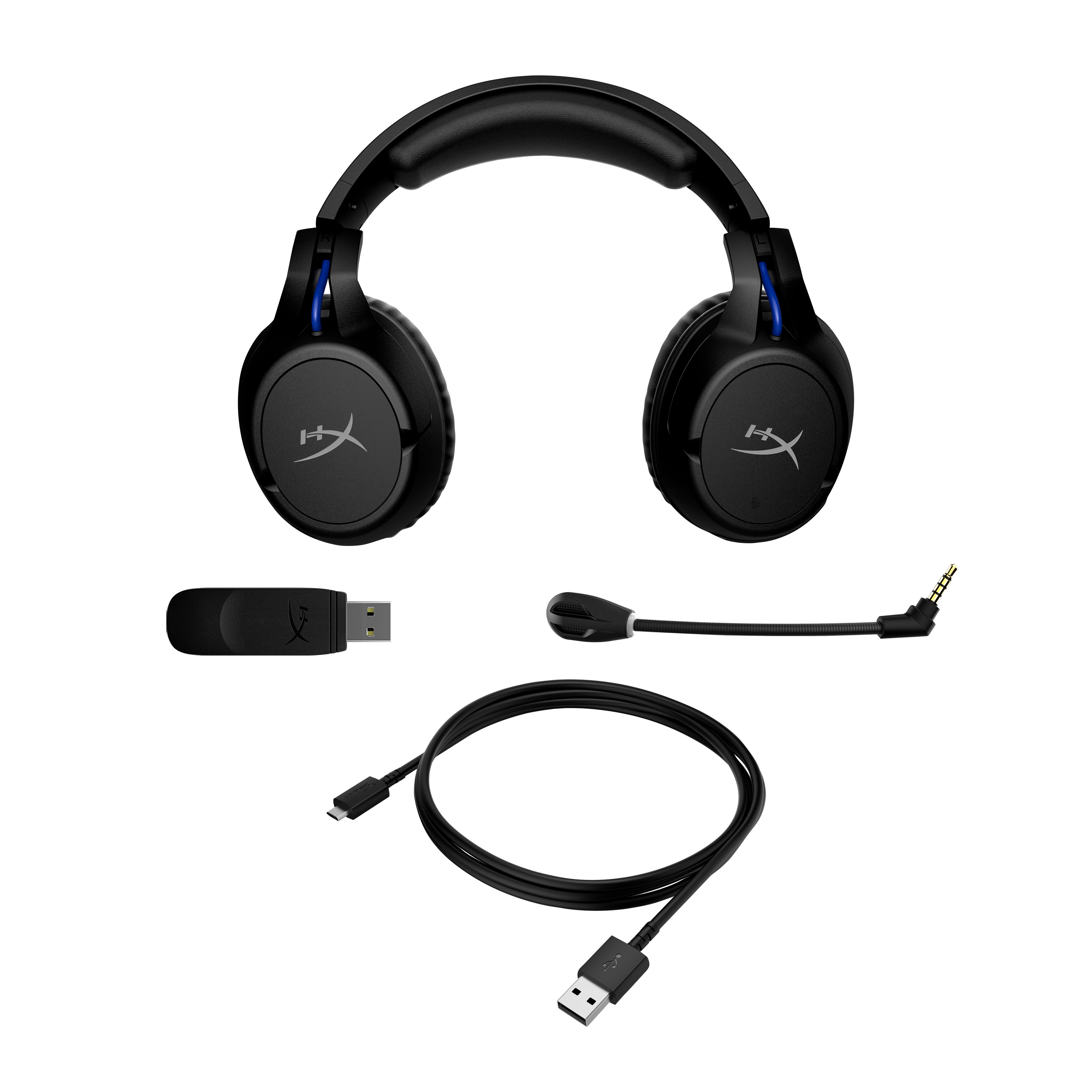 HyperX Cloud Flight Wireless Gaming Headset - Black/Blue - PS5/PS4