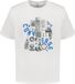 Converse T-shirt vintage avec collage, blanc, taille M