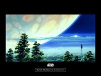 Komar Wandafbeelding | Star Wars Classic RMQ Yavin Lookout | Kinderkamer, Jeugdkamer, Decoratie, Kunstdruk | zonder lijst | WB168-40x30 | Maat: 40 x 30 cm