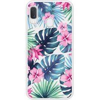Samsung Galaxy A20e Tropical aquarelle verstevigd hoesje met sublimatie bedrukking