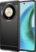 Techsuit Hoesje geschikt voor HONOR Magic6 Lite - Carbon Silicone Back Cover - Zwart