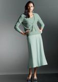 MADELEINE Tricot Jasje Vestje Saliegroen/Zilverkleurig