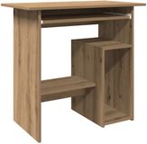 vidaXL Bureau 80x45x74 cm bewerkt hout artisanaal eikenkleur