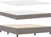 vidaXL Boxspringbed met hoofdeinde, taupe, 180 x 200 cm, stof