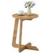 HOMCOM Table d'appoint en forme de C, ronde, Ø 36 cm, aspect bois naturel