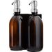 Distributeurs de savon muraux doubles noirs