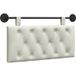 Tête de lit suspendue en velours crème 100 x 55 x 7 cm