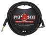 Pig Hog PC-H10BKR 1/4 "Rechte hoek naar 1/4" Zwart Geweven Gitaar Instrument Kabel, 10 Voet
