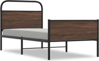 vidaXL Bedframe - Hout - Bruin Eikenkleur - 100x200 cm