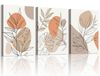 Omgoods - Set van 3 Boho Abstracte Plant Canvas Wanddecoratie