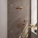 Brauer Copper Edition Thermostatische Regendoucheset Inbouw - Hoofddouche 30 cm - Gebogen Wandarm - 3 Weg - Handdouche 3 Standen - Doucheslang - Wandaansluitbocht