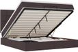 vidaXL Ottoman Bed with Mattresses and LEDs 200x200cm Fabric Dark Brown