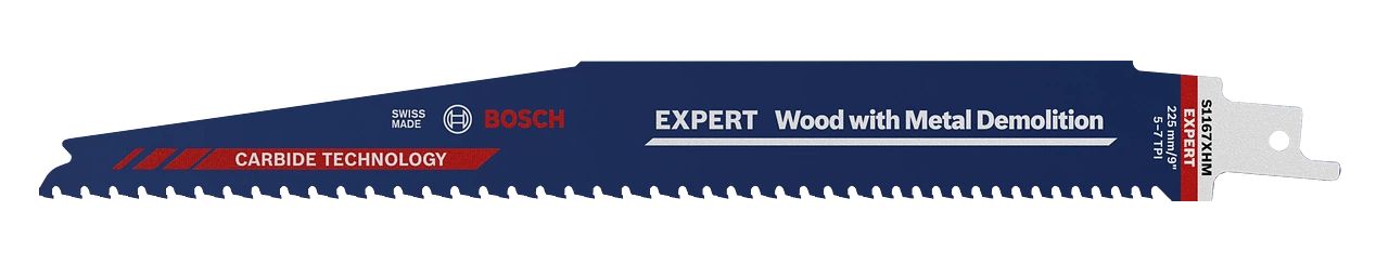 Bosch Expert "Wood with Metal Demolition" Reciprocating Saw Blade - 3 Pack
