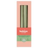 Bolsius bougies gothiques fresh olive ø24×245 mm 7 heures (8x 4 pièces)