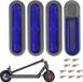 Non-branded Pièces de scooter électrique - Set de 4 avec vis avant et arrière, autocollants de roue bleus