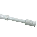 Gardinia Gordijnroede voor vitrages, cilinder, metalen stang incl. 2 schroefhaken, uitschuifbaar, diameter: 10 mm, wit, 40-65 cm