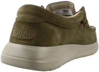 HEYDUDE Wally Comf Suede Heren Instappers Dark Olive/Stone Grey - Maat 44
