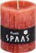 Spaas 6x Oranje rustieke cilinderkaarsen/stompkaarsen 7 x 8 cm 30 branduren - Geurloze kaarsen - Woondecoraties