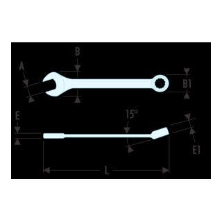 Facom Combinatiesleutel "39" Kort 1/8" - Aantal: 1