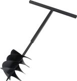 vidaXL Grondboor met handvat 250 mm met verlengbuis 8 m staal