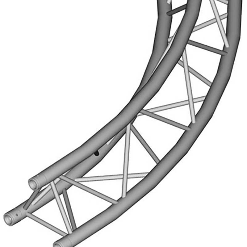 Duratruss DT 33/2 Cirkel Sectie, 45°, 8m