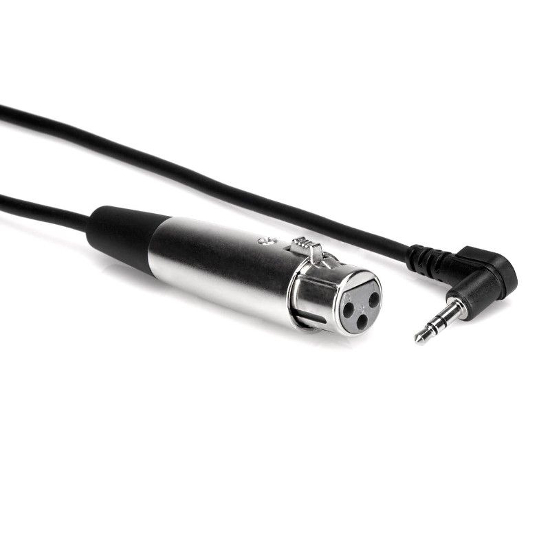 Hosa Camcorder Microphone Cable - XLR3F to Right-angle 3.5 mm TRS - 60cm