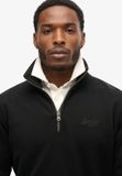 Superdry Essential sweatshirt met logo en halve rits Heren Truien Zwart 3XL