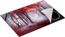 Chefcare Inductie Beschermer Rood Bos met Bomen - 75x50 cm - Inductie Mat