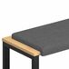 vidaXL Coussin de banc Tissu Gris foncé 80 cm