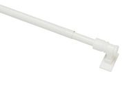 Gardinia Gordijnroede voor vitrages, gelakt, uitschuifbaar: 75-135 cm, Ø12 mm, metaal/kunststof, wit