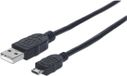 Intellinet USB 2.0 A Male naar USB 2.0 Micro Male kabel - 0.5 m - Zwart