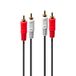 LINDY 35660 Audio kabel 1 m Wit, Rood