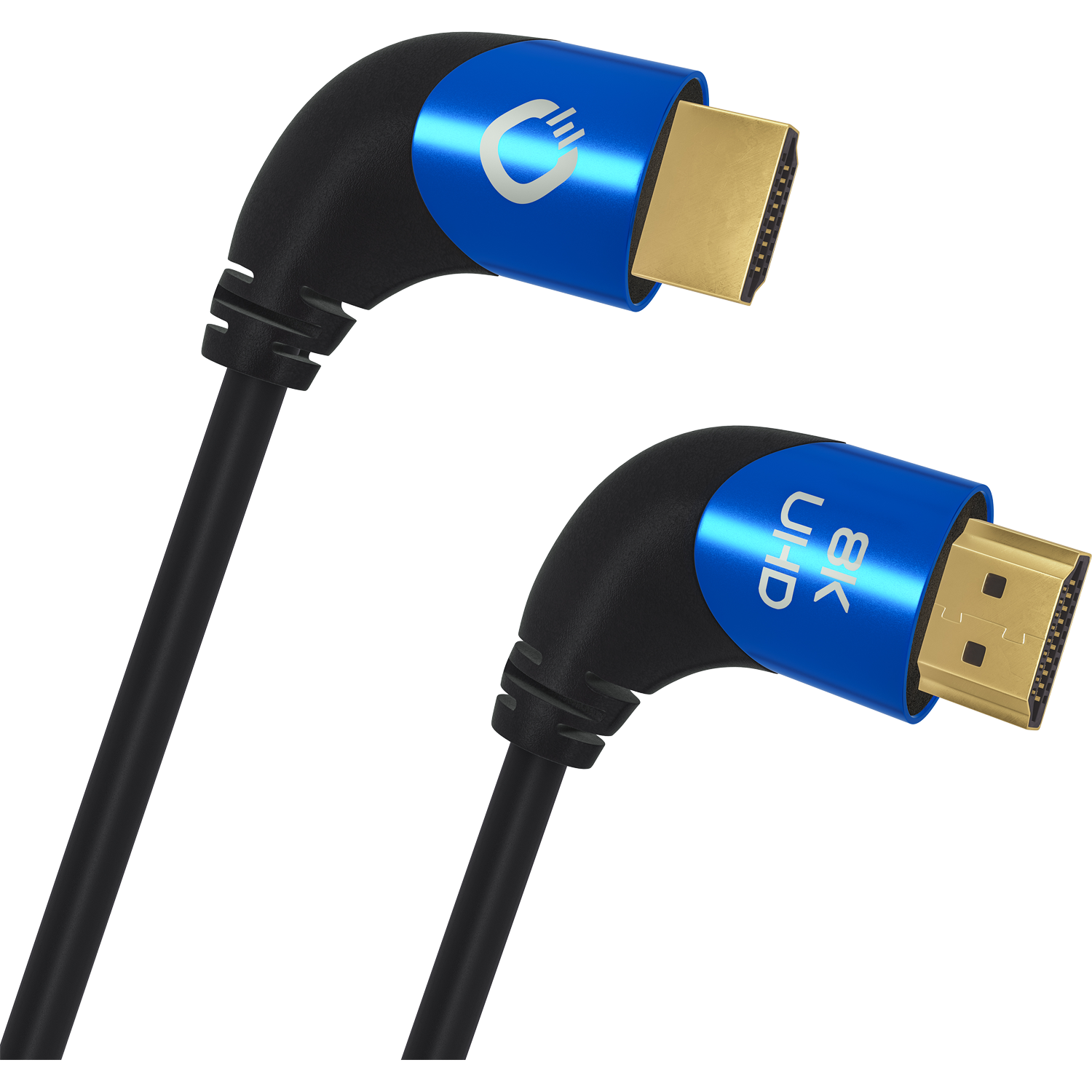 Oehlbach D1C42540 HDMI Kabel - 1m - Zwart/Blauw - 2.1 - 4K/8K