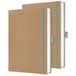 Sigel JN841 Notitieboek A5, blanco, 2 stuks, dik 100 g papier, cadeauboek, Jolie, hardcover van kraftpapier, 192 pagina's, puur mint, mintgroen, veganistisch, van duurzaam papier