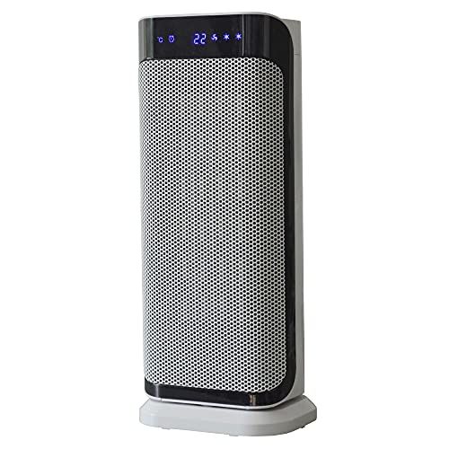 SHX Ventilatorkachel SHX37PTC2000LD, keramiek, snelverwarming met wasbaar luchtfilter, 2000 watt, 3 standen, oscillatie, timerfunctie, led-display, kantelbeveiliging, afstandsbediening, geluidsarm, wit