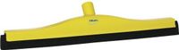Vikan Klassieke Vloertrekker - Vast Nek - Zwarte Rubber - 50cm - Geel
