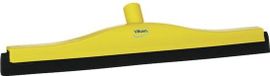 Vikan Klassieke Vloertrekker - Vast Nek - Zwarte Rubber - 50cm - Geel