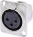 Neutrik NC3F-DL-1 XLR-connecteur bride, contacts droits Nombre de pôles : 3 Argent 1 pièce(s)