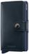 Secrid Miniwallet Original Portefeuille en cuir Bleu Homme, Femme