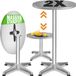 Casaria Statafel Set van 2 - Hoogte Verstelbaar 70/115cm - Inklapbaar