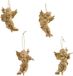 Decoris Kerstboom versiering - 4x - gouden engeltjes - 10 cm