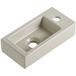 Wiesbaden Rhea S mini Lavabo - Droite - 36.5x18x9cm - Céramique - Beige